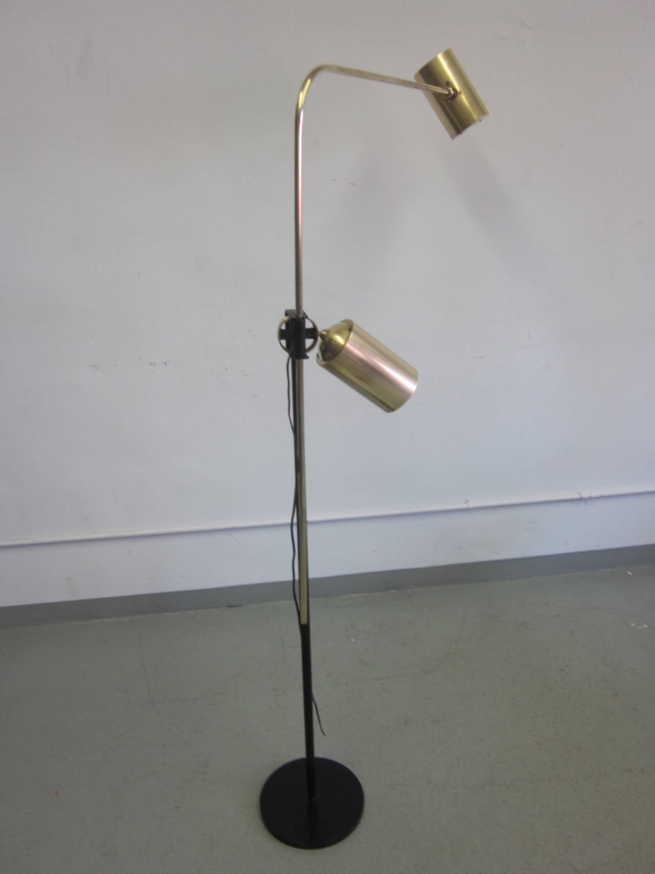 Mid-20th Century Rare French Mid-Century Modern Articulating Floor Lamp by Boris Lacroix