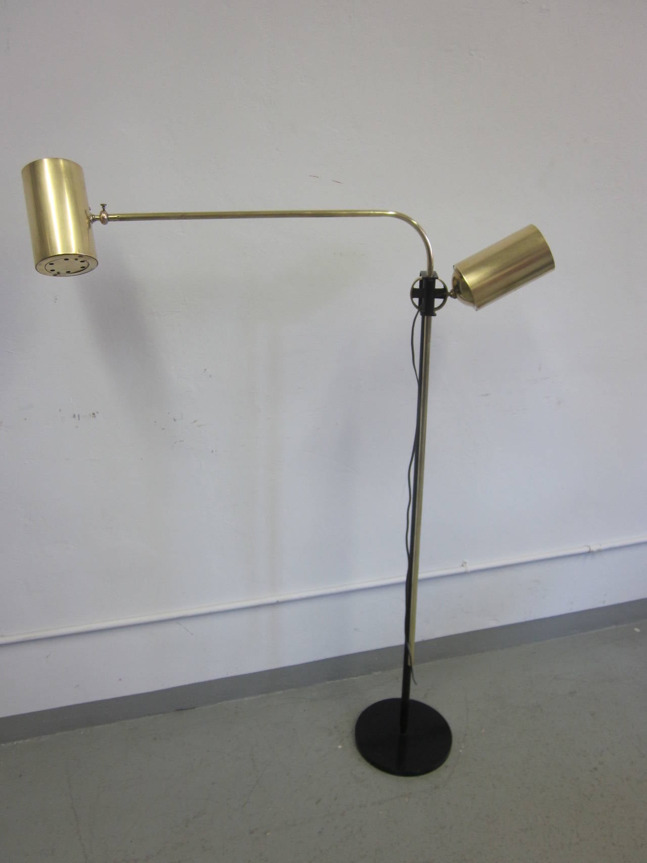 Rare French Mid-Century Modern Articulating Floor Lamp by Boris Lacroix In Good Condition In New York, NY