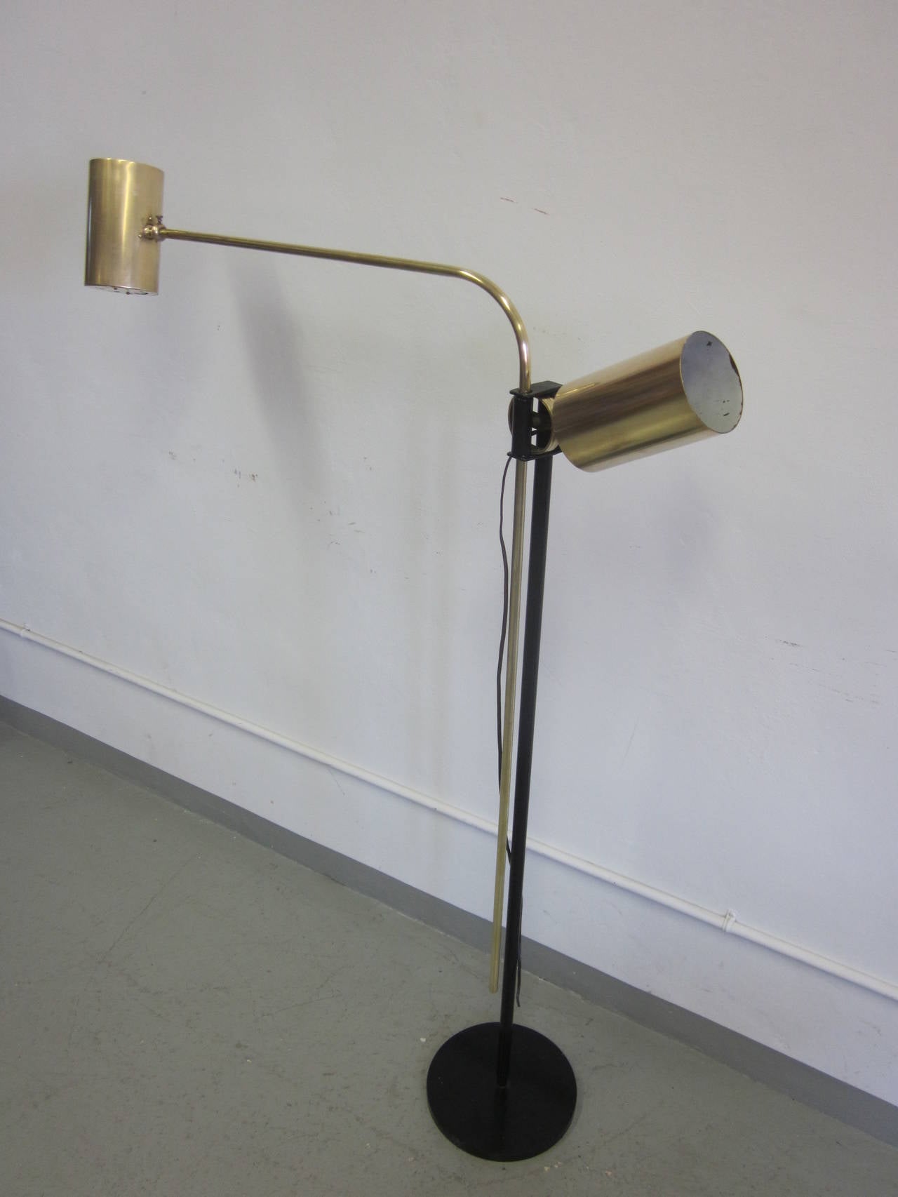 Rare French Mid-Century Modern Articulating Floor Lamp by Boris Lacroix 1