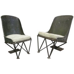 Vintage Important Early Prototype French Helicopter Chairs by Louis Breguet
