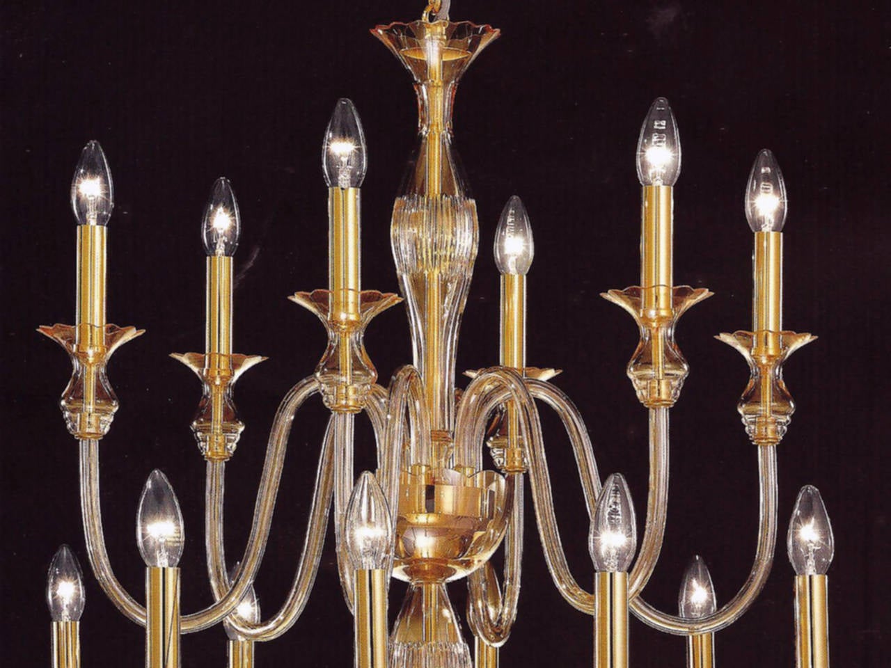 Custom Modern Neoclassical Murano / Venetian Glass Double Tier Chandeliers In Excellent Condition For Sale In New York, NY
