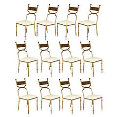 12 Dining Chairs in the Manner of Felix Agostini