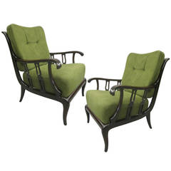 Pair of Italian Mid-Century Modern Neoclassical Lounge Chairs by Paolo Buffa 4