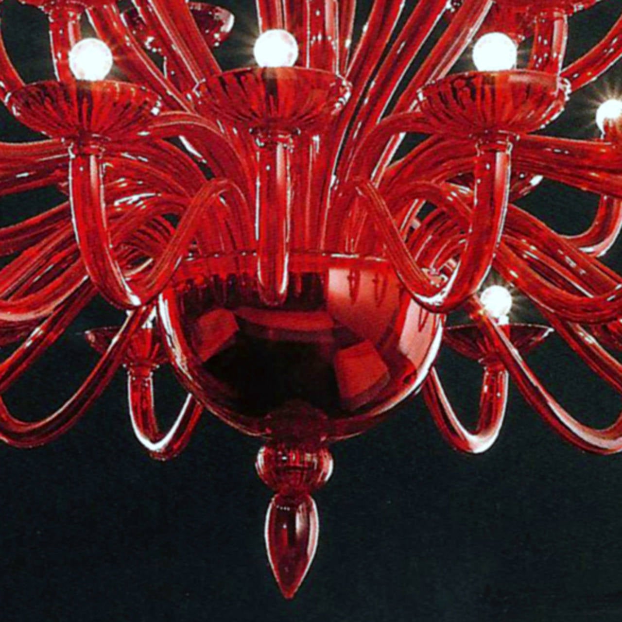 Lámpara de cristal de Murano de 4 niveles y 42 brazos, de estilo moderno italiano de mediados de siglo, hecha a medida en venta 1
