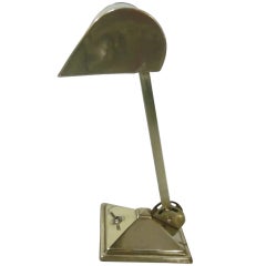 Solid Brass French Modernist Desk Lamp 4
