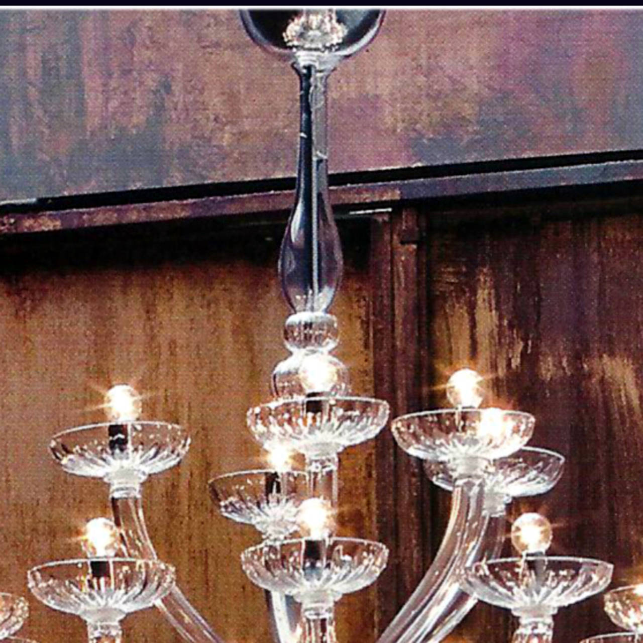 Monumental Italian Triple Tier 30 Arm Clear Murano / Venetian Glass Chandelier In Excellent Condition For Sale In New York, NY