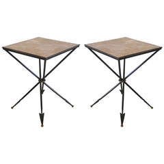 Pair of French 1940s Style Gueridons/Side Tables 1