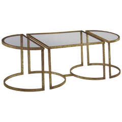 Italian Gilt Iron Cocktail Table in the Style of Maison Bagues 5