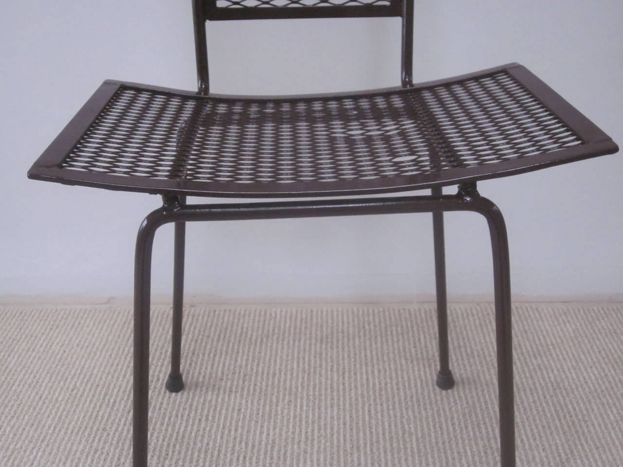 Mid-Century Modern Craftsman Transparent Iron Desk / Side Chair For Sale 5