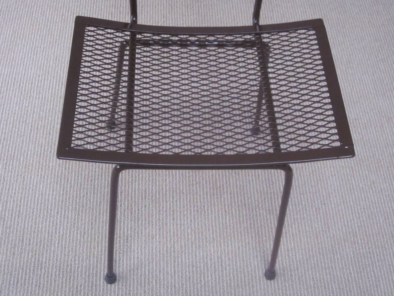 Mid-Century Modern Craftsman Transparent Iron Desk / Side Chair For Sale 4