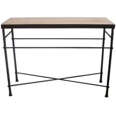 Hand-Hammered French Console in the Manner of Giacometti 5