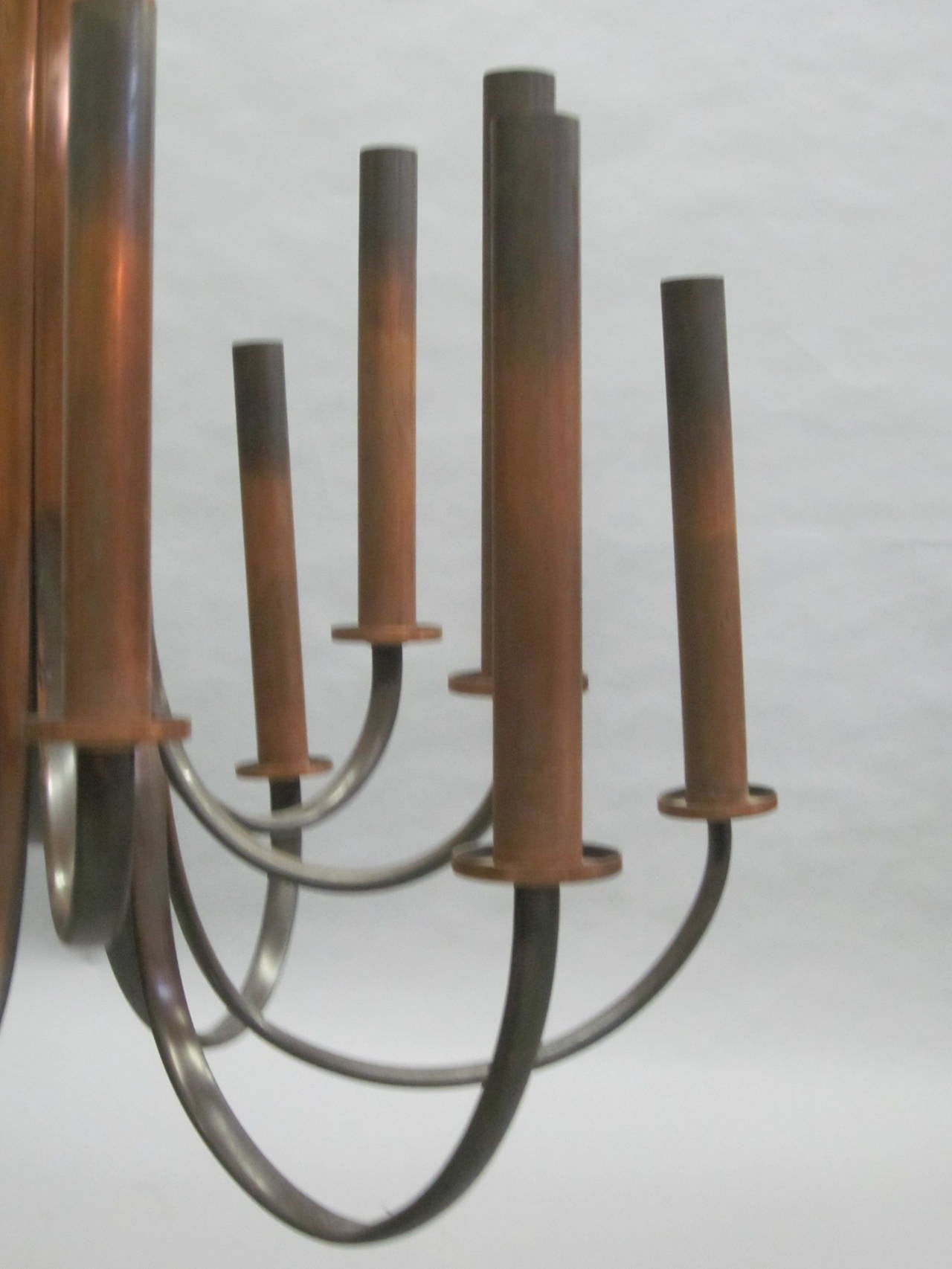 Sober French 30's Modern Neoclassical Chandelier 2