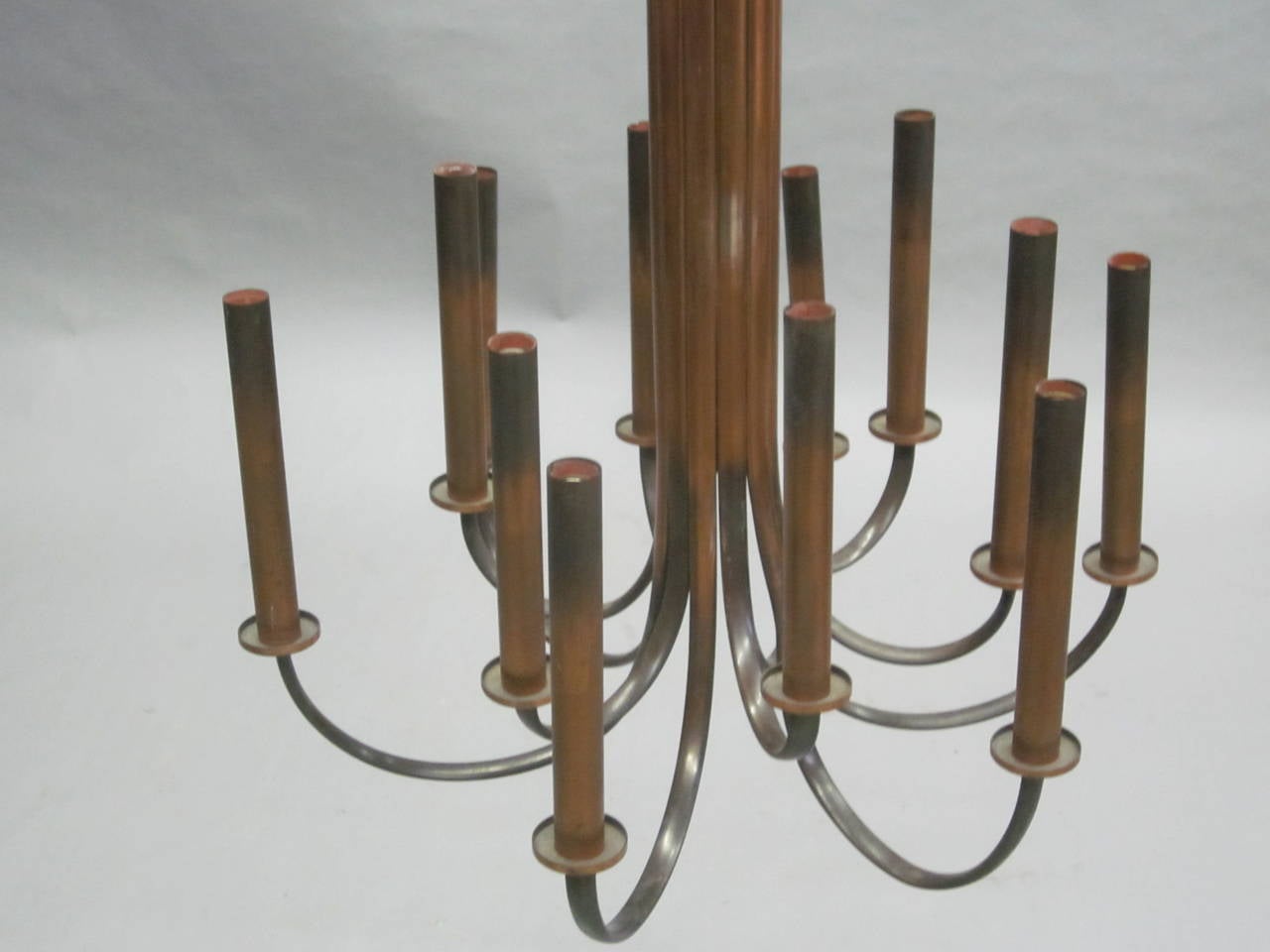 Sober French 30's Modern Neoclassical Chandelier 1