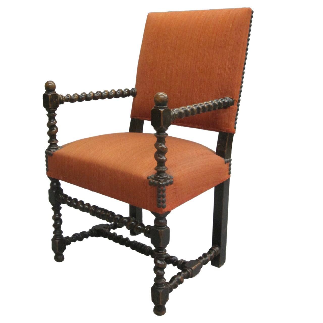 Hand Carved French Louis XIII Chair at 1stDibs