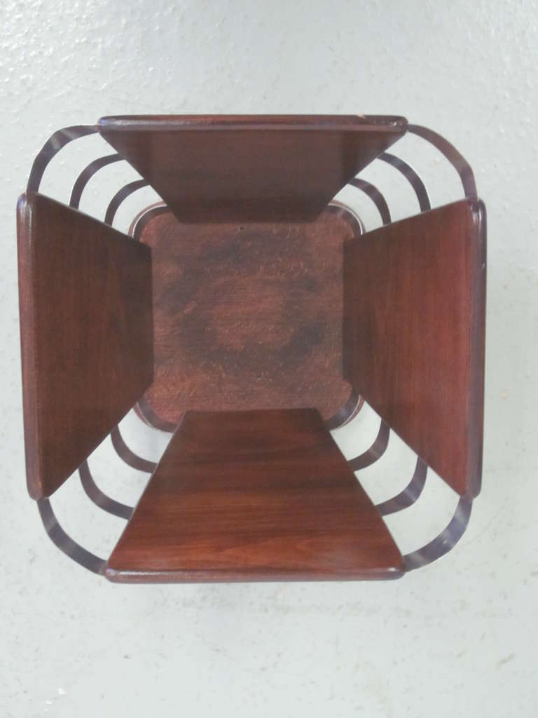 20th Century French Art Deco Waste Basket in the Manner of Jacques-Émile Ruhlmann