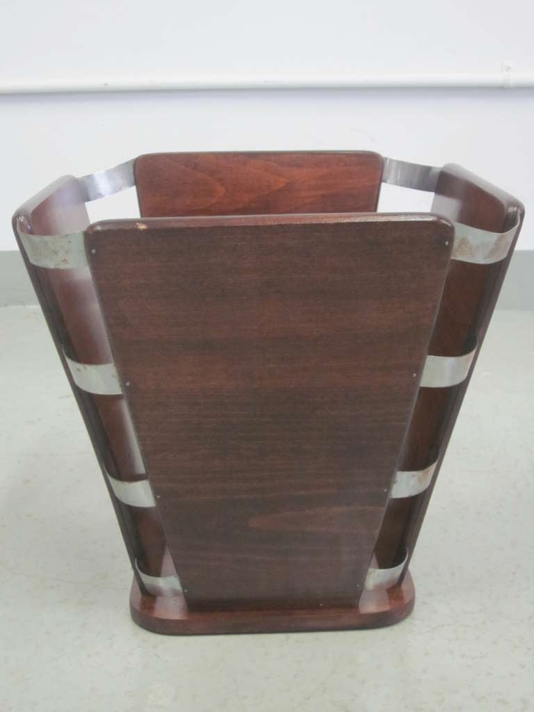 French Art Deco Waste Basket in the Manner of Jacques-Émile Ruhlmann In Good Condition In New York, NY