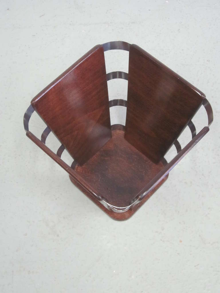 French Art Deco Waste Basket in the Manner of Jacques-Émile Ruhlmann 2