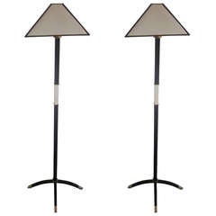 Important Pair of French, 1930s Standing Lamps by Dominique 3