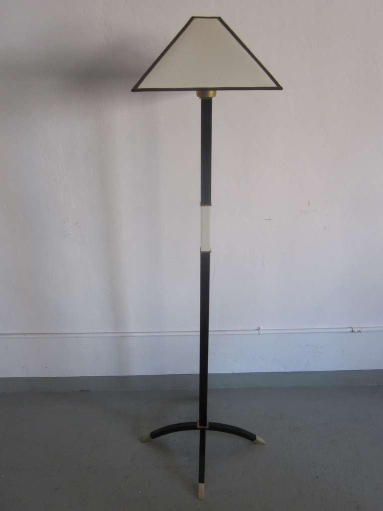 Mid-20th Century Rare Pair of French Art Deco Floor Lamps by Dominique, 1930's For Sale