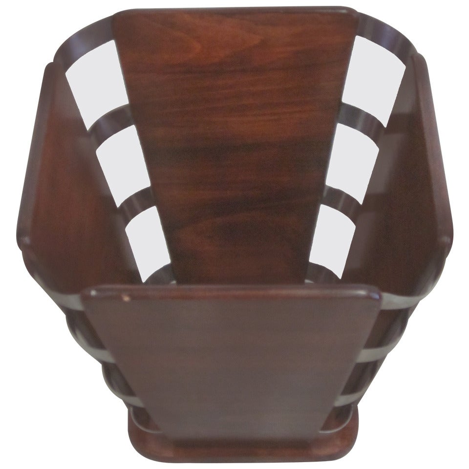 French Art Deco Waste Basket in the Manner of Jacques-Émile Ruhlmann