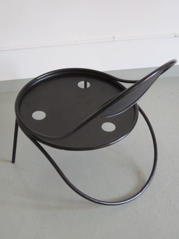 Pair French Mid-Century Modern Iron 'Copacabana' Chairs, by Mathieu Matégot 1955 In Good Condition In New York, NY