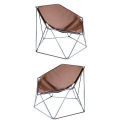 Pair of French Mid-Century Modern Lounge Chairs, Jean Paul Barray & Kim Moltzer 11