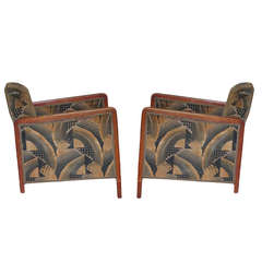 Pair of French 1930s Lounge or Club Chairs