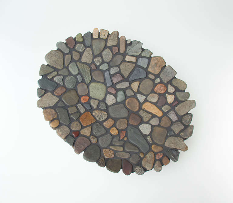 American Artist Made Stone Platter by Don Moss For Sale