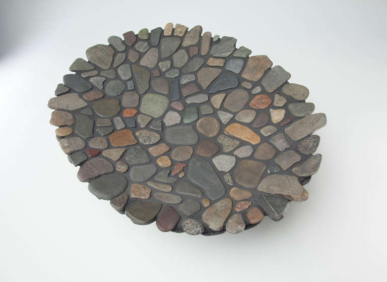Artist Made Stone Platter by Don Moss In Excellent Condition For Sale In New York, NY