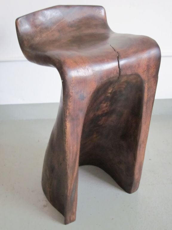 2 Pairs of Hand Carved Stools / Benches