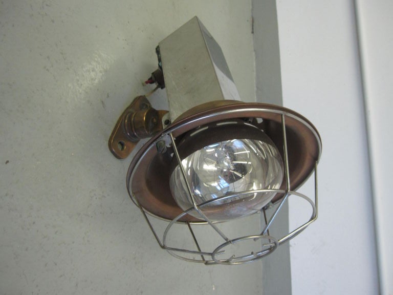 Mid-20th Century French Midcentury Articulating Industrial Sconces/ Flush Mounts, J. Prouve, Pair For Sale