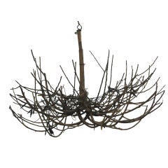 French Modern Craftsman 'Twig' Chandelier 6