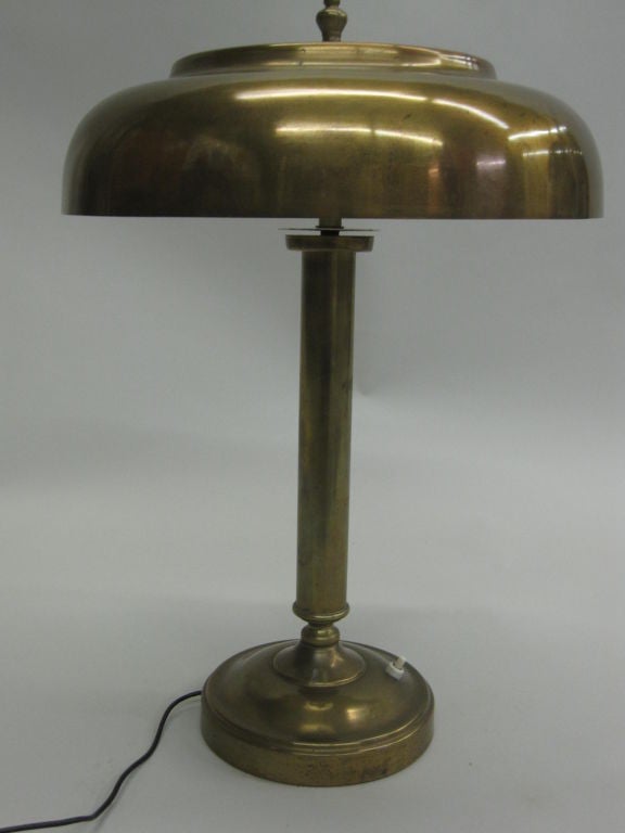 Mid-20th Century French Mid-Century Modern Neoclassical Brass Desk Lamp in style of Andre Arbus