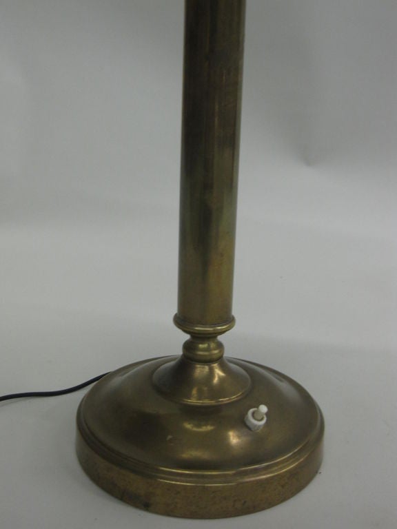 French Mid-Century Modern Neoclassical Brass Desk Lamp in style of Andre Arbus 3