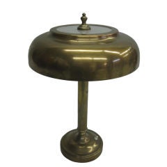 French Mid-Century Modern Neoclassical Brass Desk Lamp in style of Andre Arbus