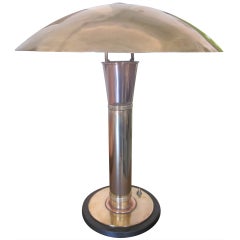 Swedish Marine Adjustable Copper and Brass Desk Lamp