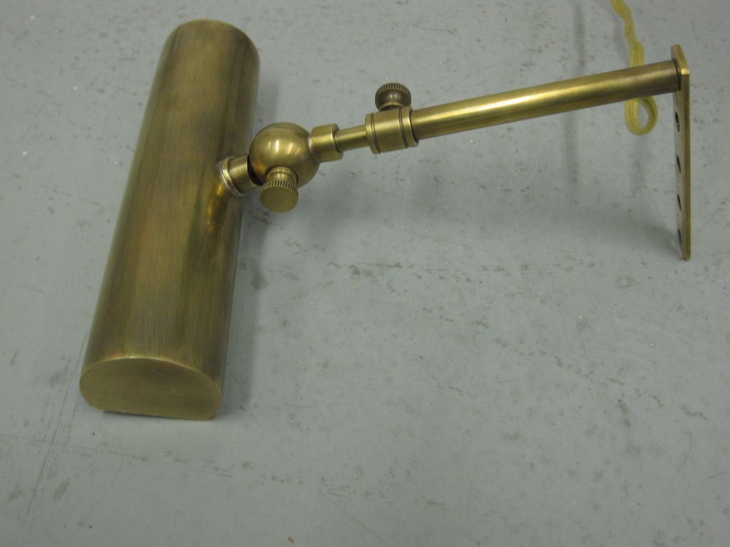 Modern Picture Lights in Brass and Nickel 'Brass Shown' For Sale