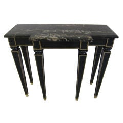 French 1940 Ebonized Console by Maison Jansen 7