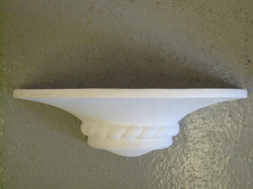 French 2 Pairs of Mid-Century Modern Neoclassical Plaster Sconces Attributed to Arlus For Sale