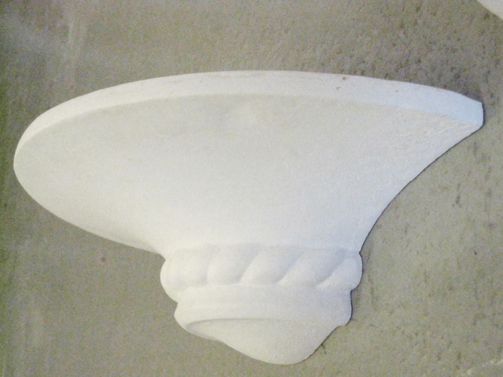 2 Pairs of Mid-Century Modern Neoclassical Plaster Sconces Attributed to Arlus In Good Condition For Sale In New York, NY