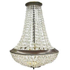 French 1930 Cut Crystal Chandelier 9