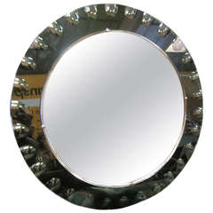 Italian Modern Sunburst Mirror by Crystal Arte 5