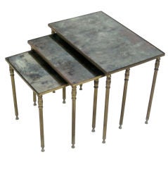 Three French Nesting Tables by Maison Jansen 2