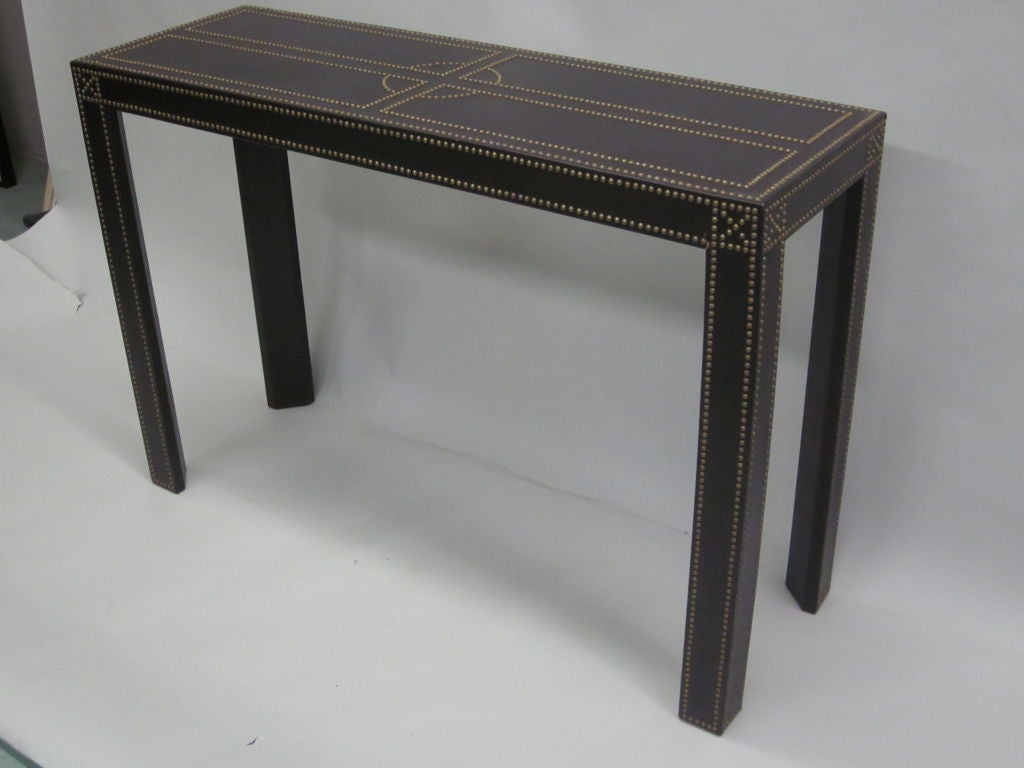 leather sofa table