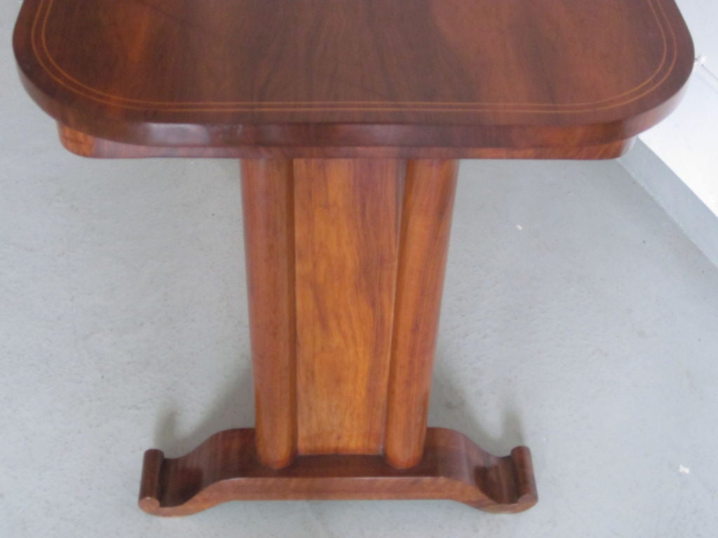 French Late Art Deco / Modern Neoclassical Desk / Console / Vanity in Walnut For Sale 1
