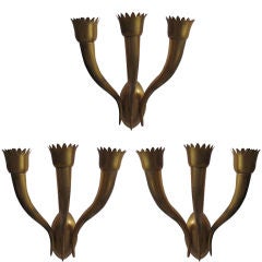 Three Italian Wall Sconces Attributed to Gio Ponti 1