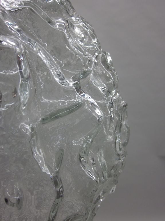 Ciondolo o lanterna in vetro soffiato di Murano della metà del secolo attribuito a Mazzega Murano in vendita 2