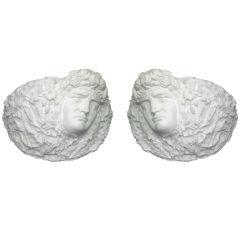 Four French Modern Neoclassical Plaster Sconces Attributed to Vadim Androusov 11