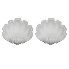 Four Large French Shell Sconces by Serge Roche