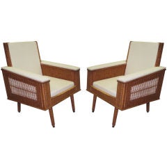 Exquisite Pair of French Armchairs by Audoux-Minet